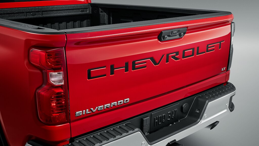 Calcomanía para puerta de caja en color negro para tu camioneta, Chevrolet Silverado Turbo 2025 