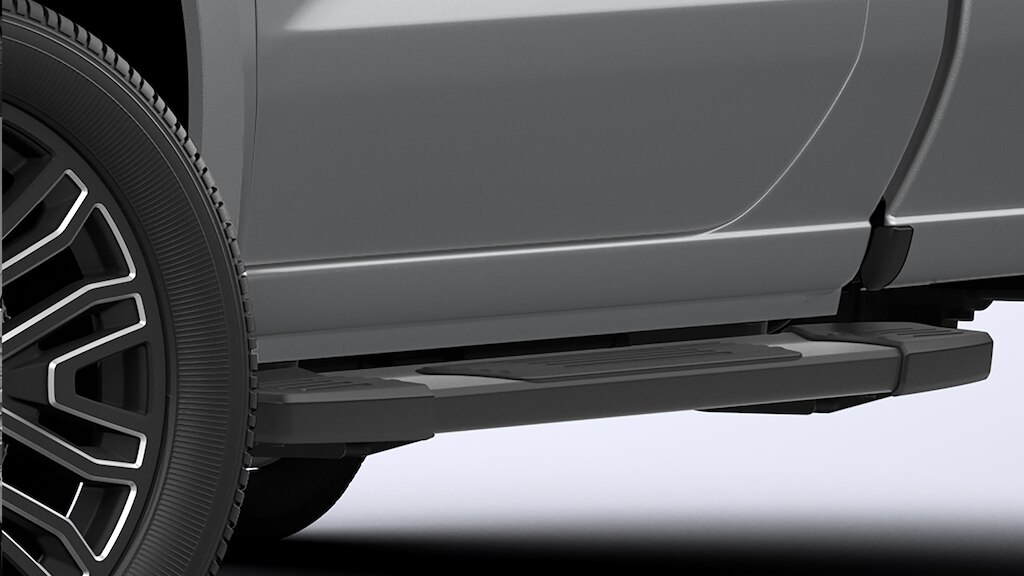 Estribos rectangulares 6  pulgadas negros para Chevrolet Silverado Turbo 2025, camioneta de trabajo